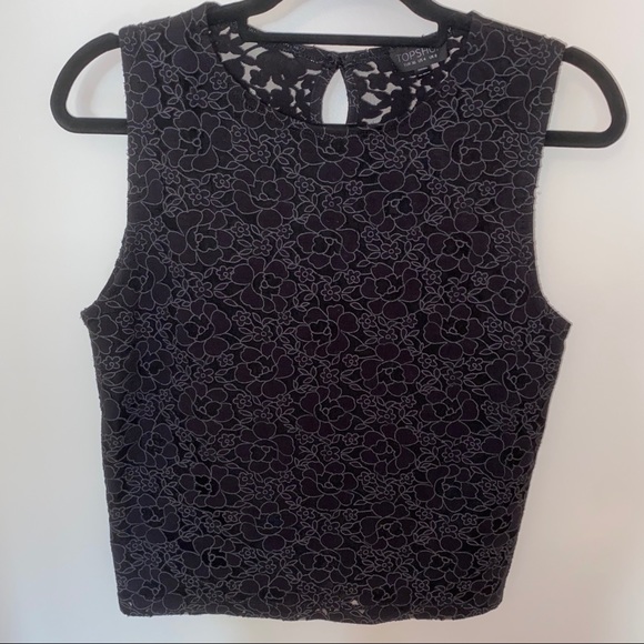 🌴 TOPSHOP Black Floral Tank 🌴 - Picture 1 of 4
